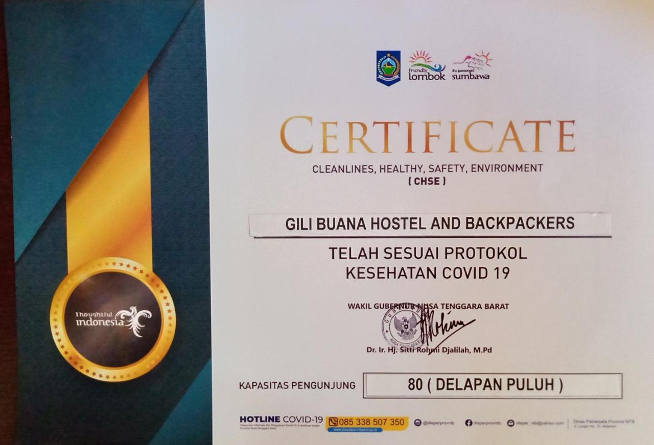 Hostel Gili Buana Gili Air Zewnętrze zdjęcie